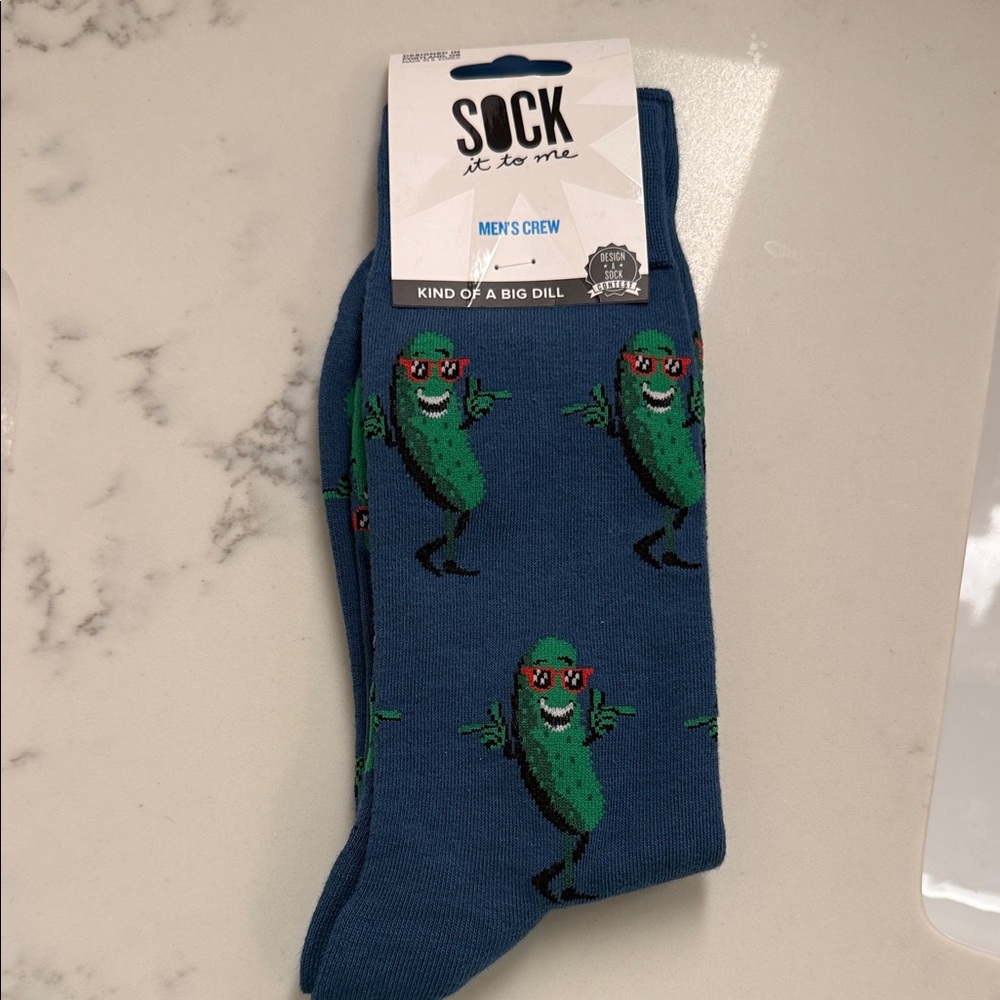 NWT Sock It To Me Men's “Kind of a Big Dill” Pickle Socks